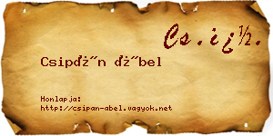 Csipán Ábel névjegykártya